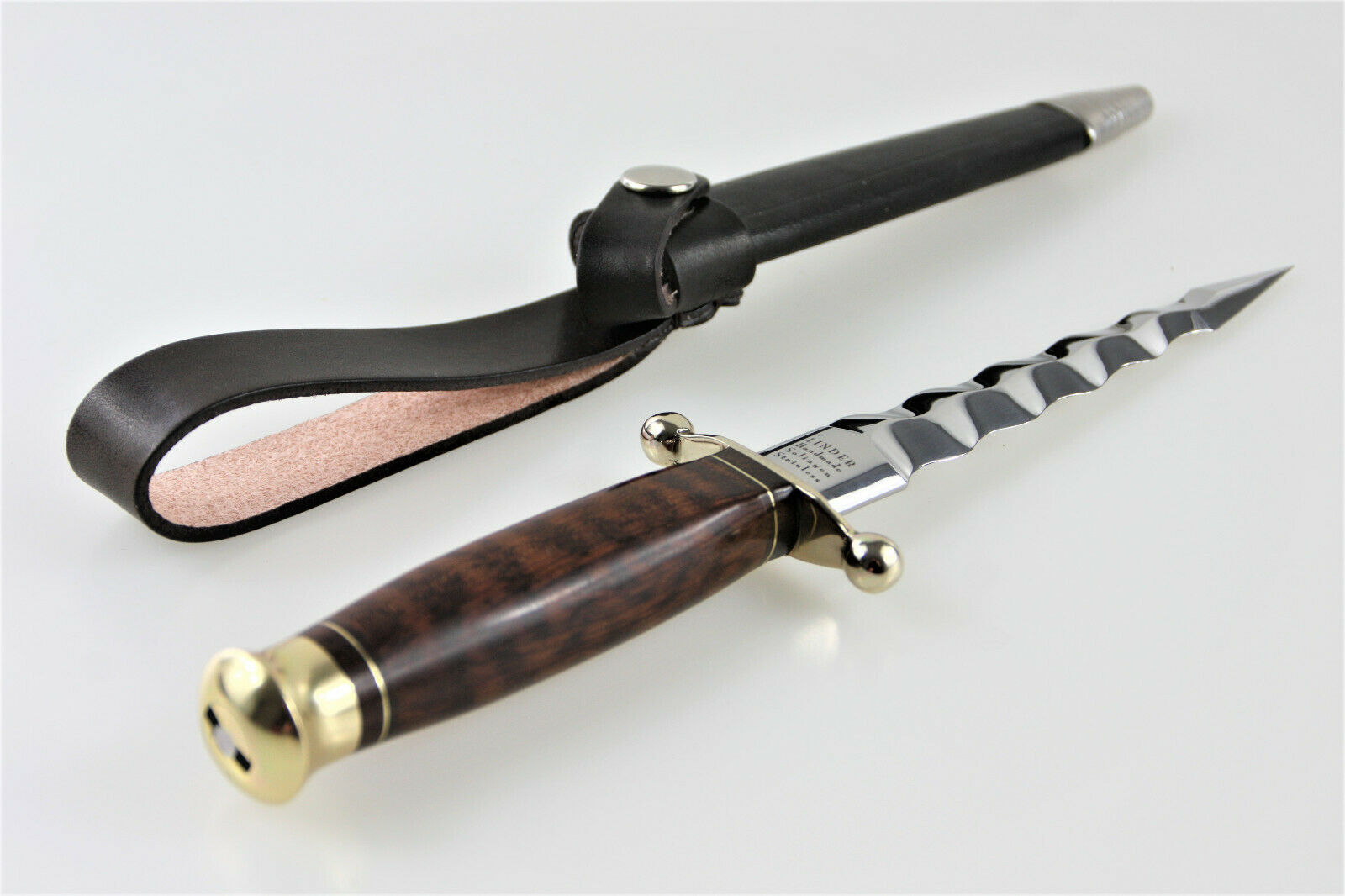 Linder ナイフ Linder Solingen Kris Flame Snake Wood Dagger | Dream-Knives